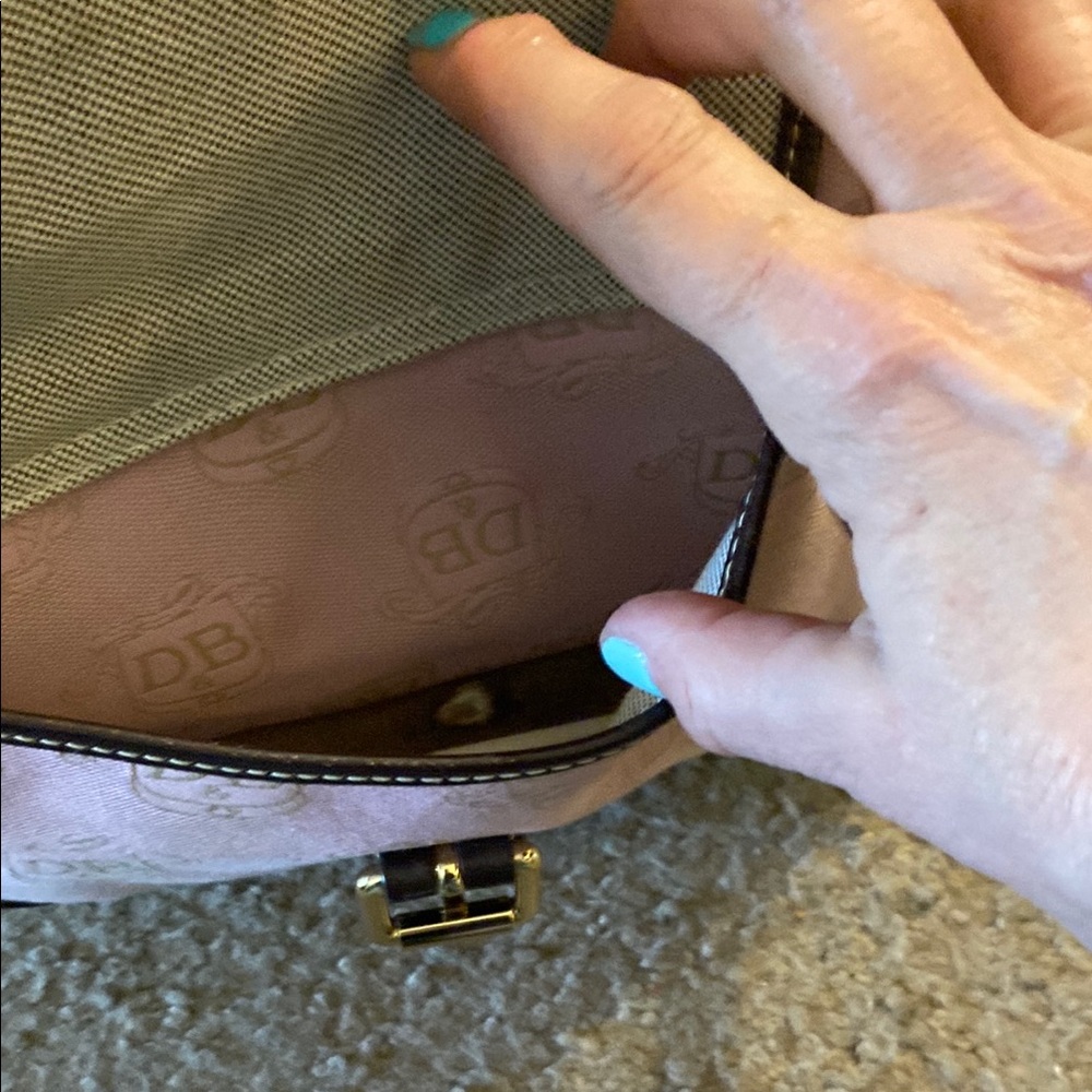 Dooney & Bourke Pink and Brown East/West Shoulder Bag - Picture 3 of 9